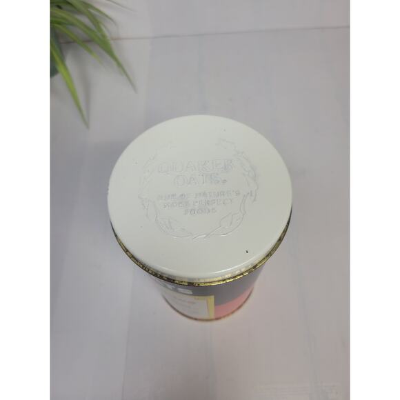 Vintage Old Fashioned Quaker Oats Tin 1982 Limited Edition Oatmeal Cookie Recipe - Picture 2 of 5